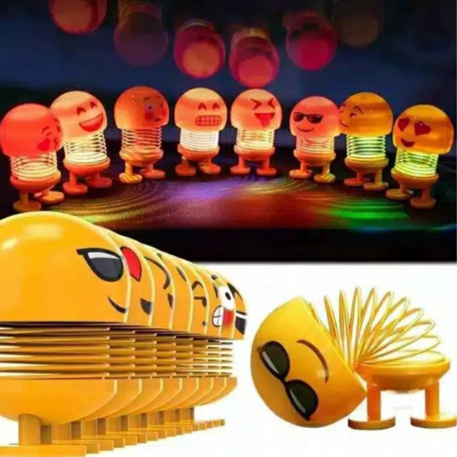 4714  Emoji Shake Car Dashboard Doll Dance for Car interior Decoration With LED Light 4714  Emoji Shake Car Dashboard Doll Dance for Car interior Decoration With LED Light